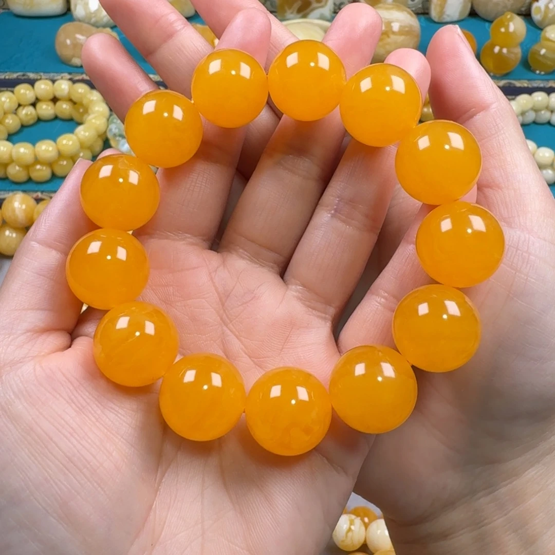 琥珀未镶嵌手链同料