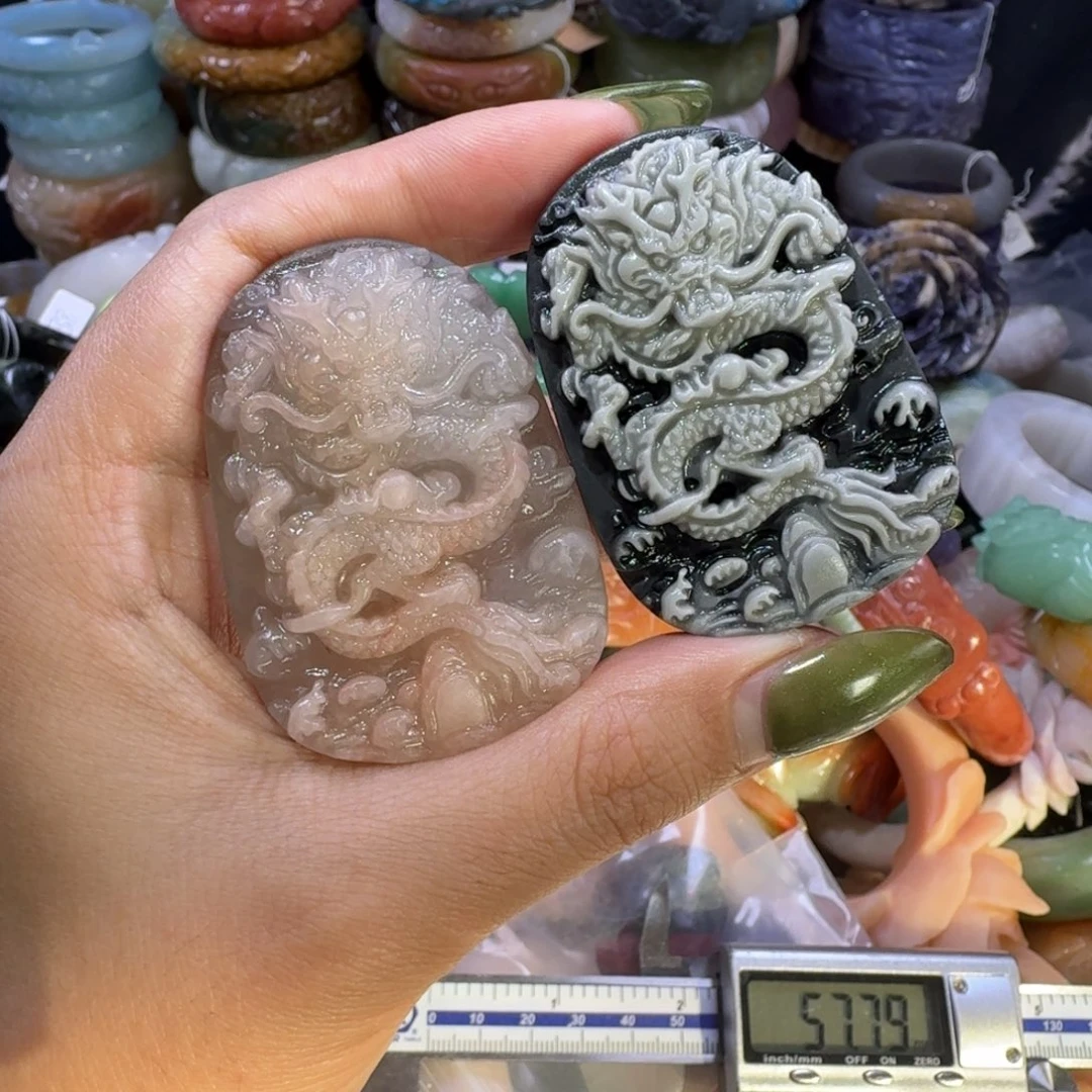 晓***冰珐琅非金属两个龙牌