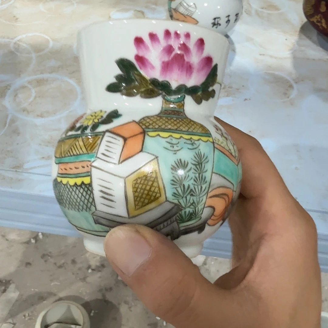 瓷片摆件手绘瓷器全部处理