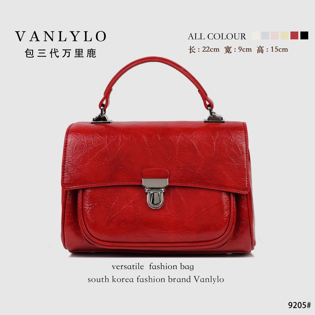 包三代万里鹿时尚红色新款单肩包9205百搭