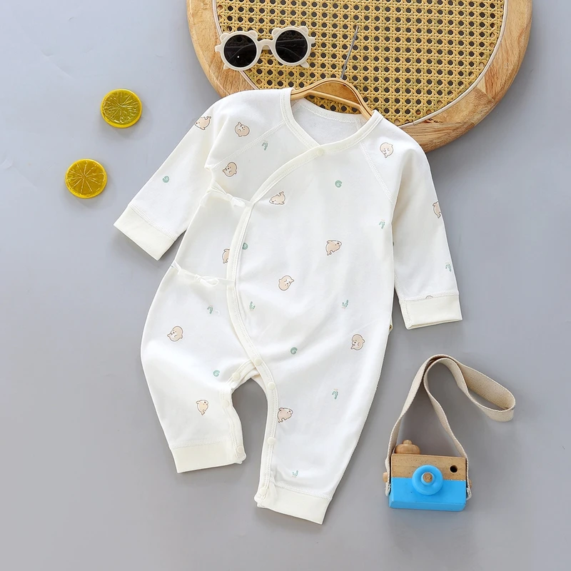 新生儿四季纯棉无骨蝴蝶衣幼儿加厚秋冬季新生婴春秋长袖婴儿柔软