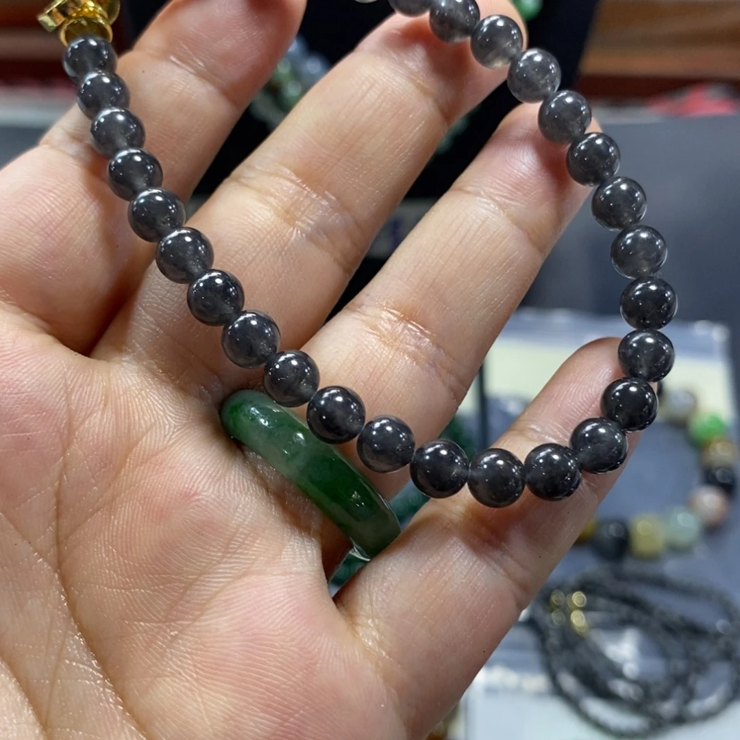 定制翡翠未镶嵌黑冰乌鸡