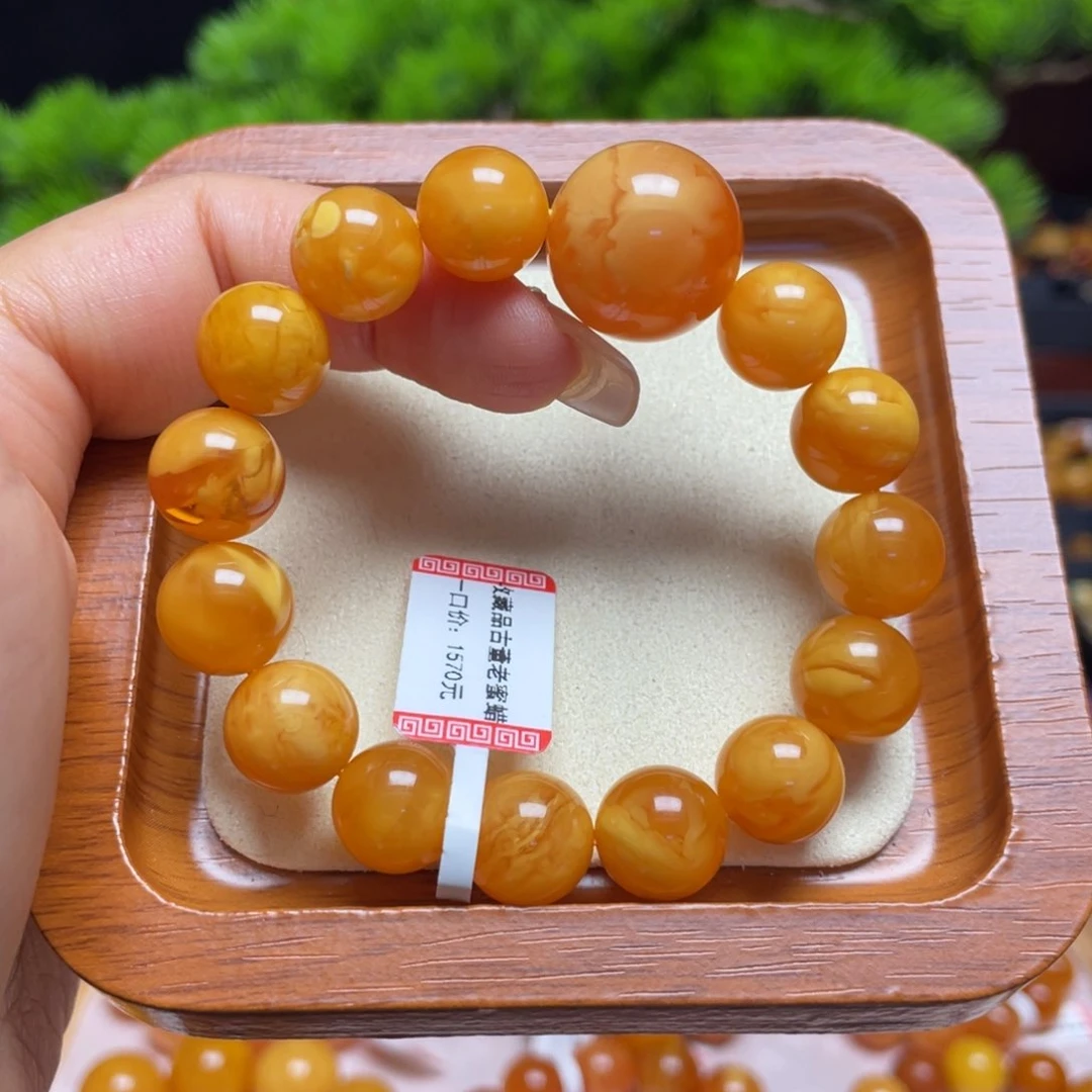 未镶嵌蜜蜡手链手串