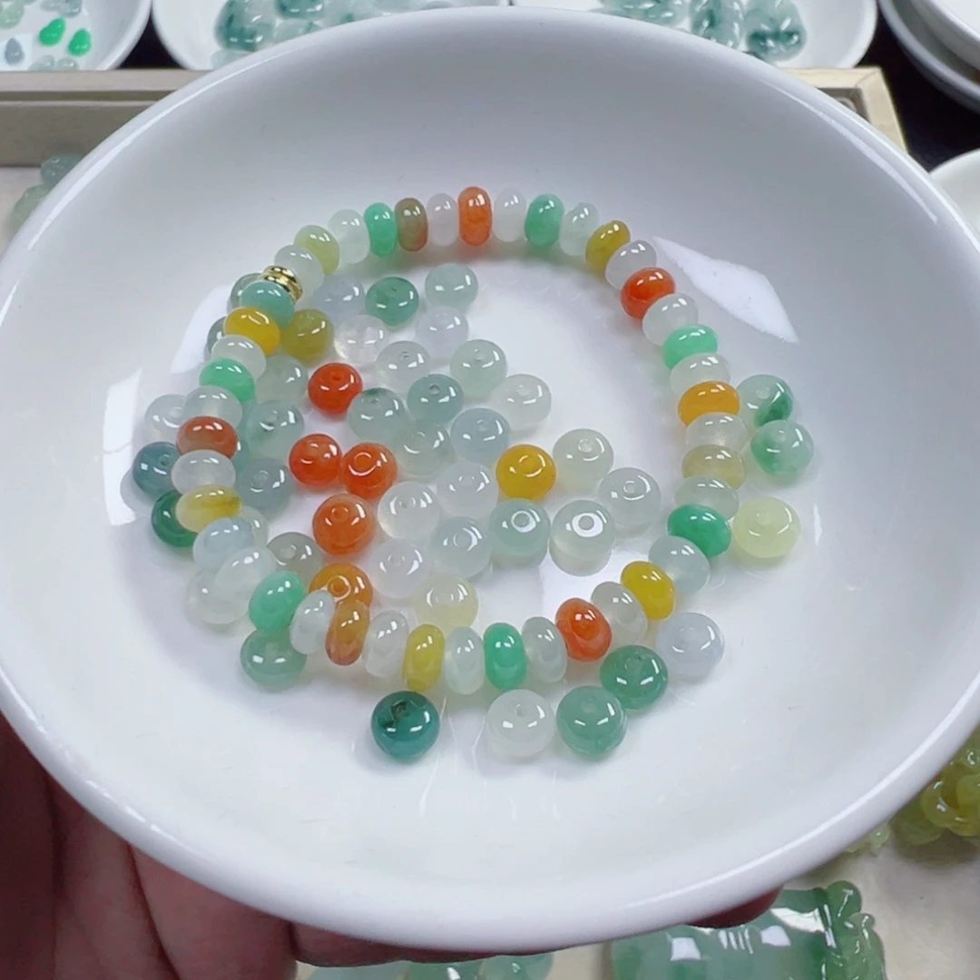 翡翠散珠卡6+鼓珠一颗 多样性发货
