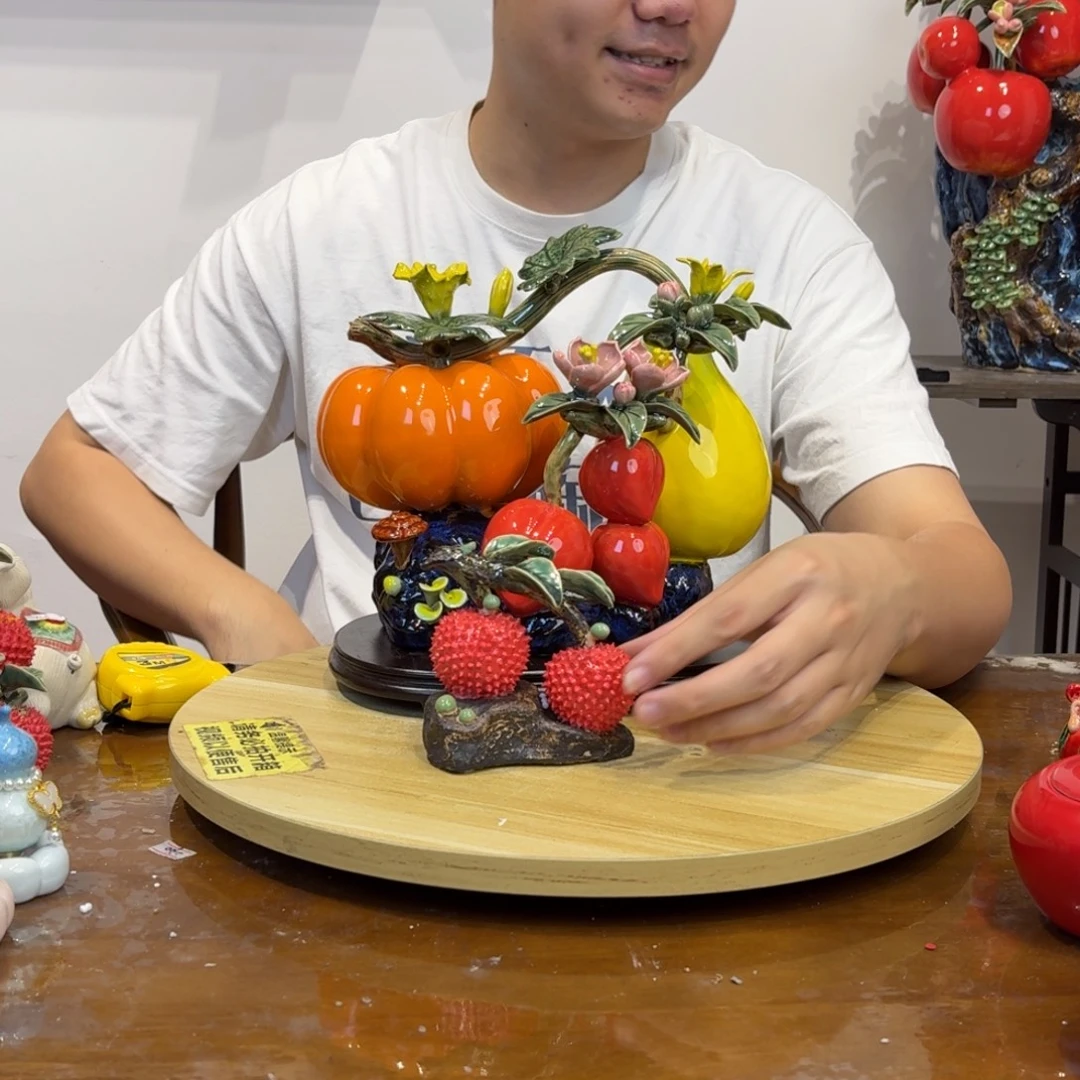 陶瓷水果福禄寿双荔枝