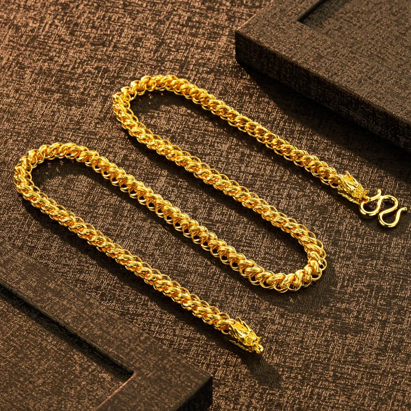 链子足银  扁泰男士项链