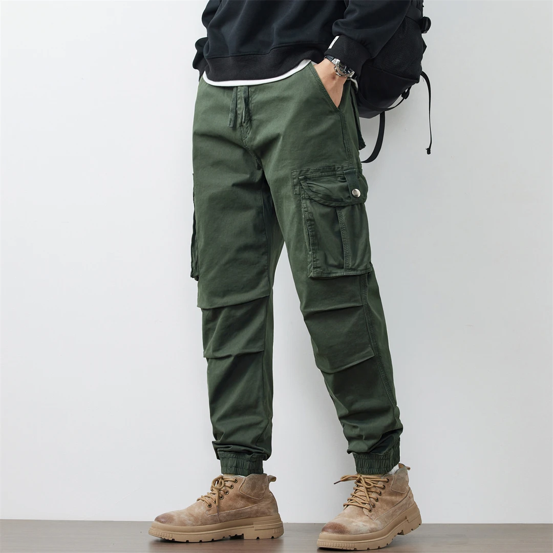 新款四季男立体裁剪长裤工装潮牌百搭个性