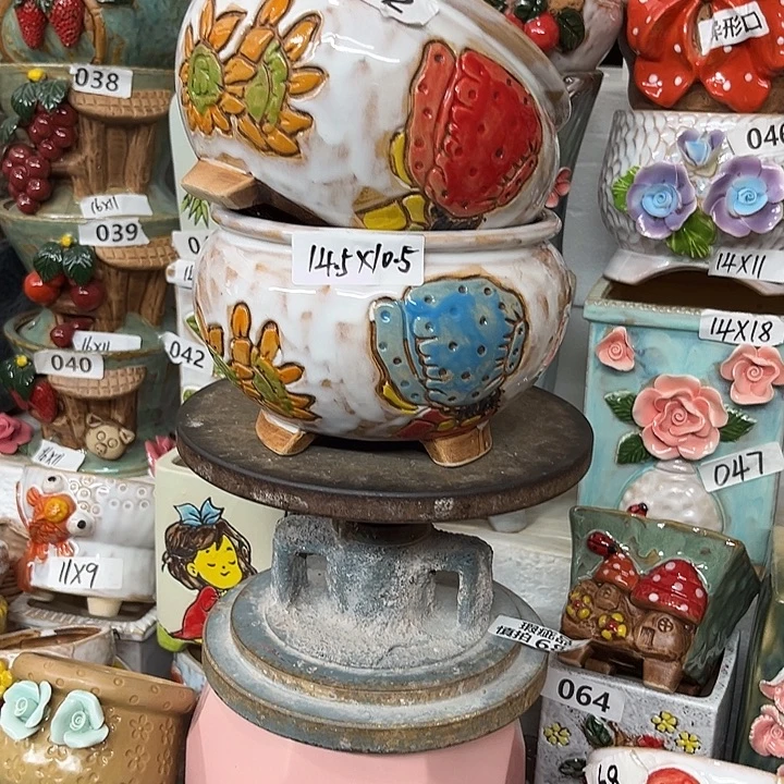 紫砂花盆粗陶材质多肉花盆