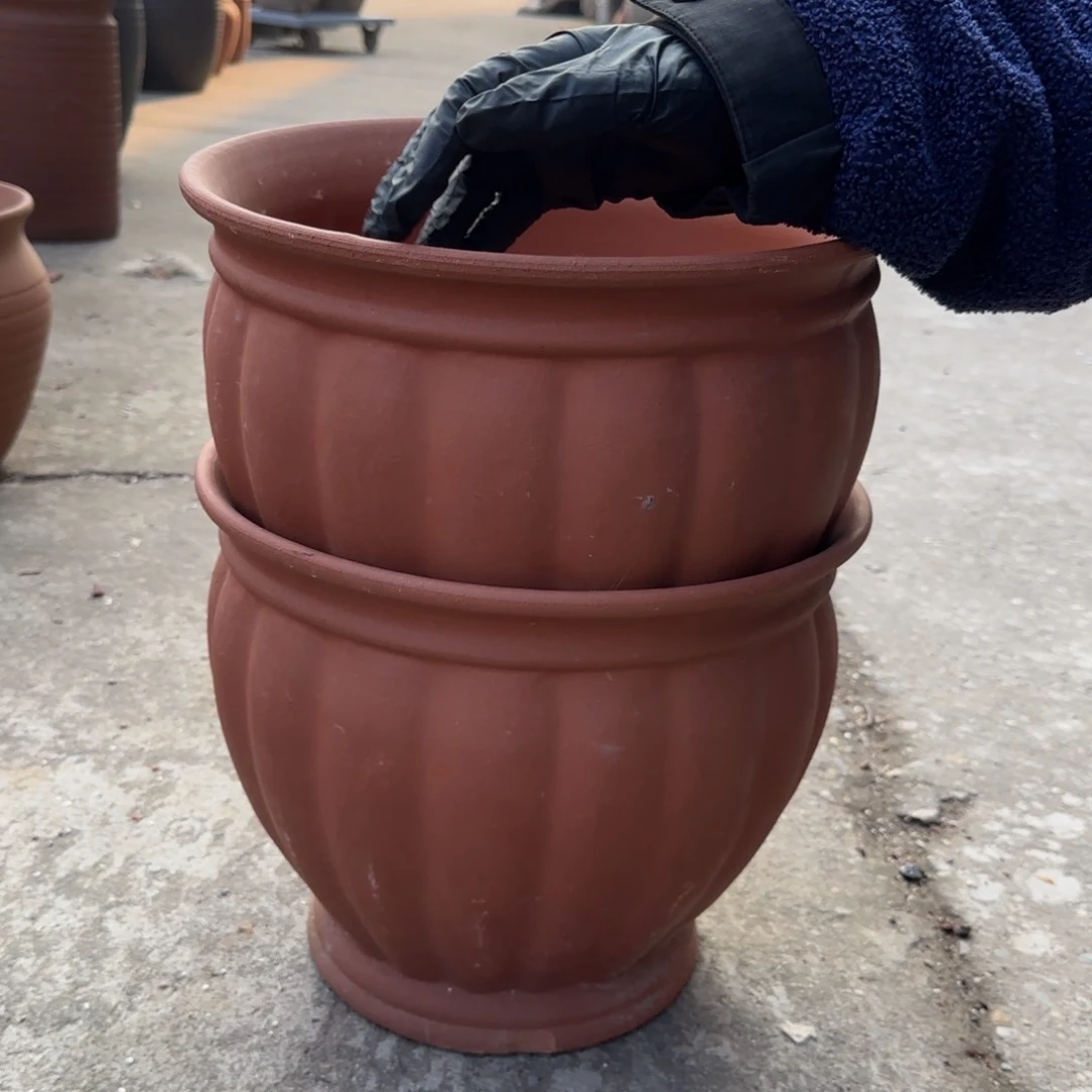 紫砂花盆口32高26宜兴紫砂瑕疵底部