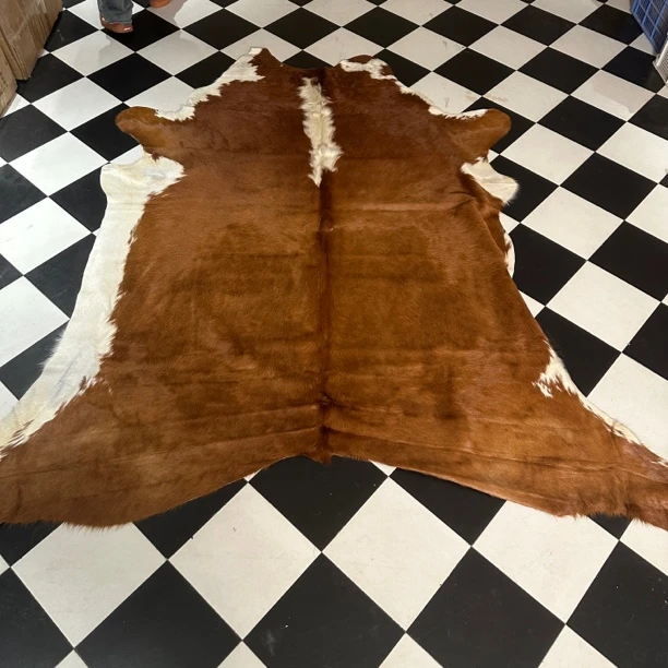 【本尼家】F519 270x240cm专拍牛皮地毯家用轻奢手工