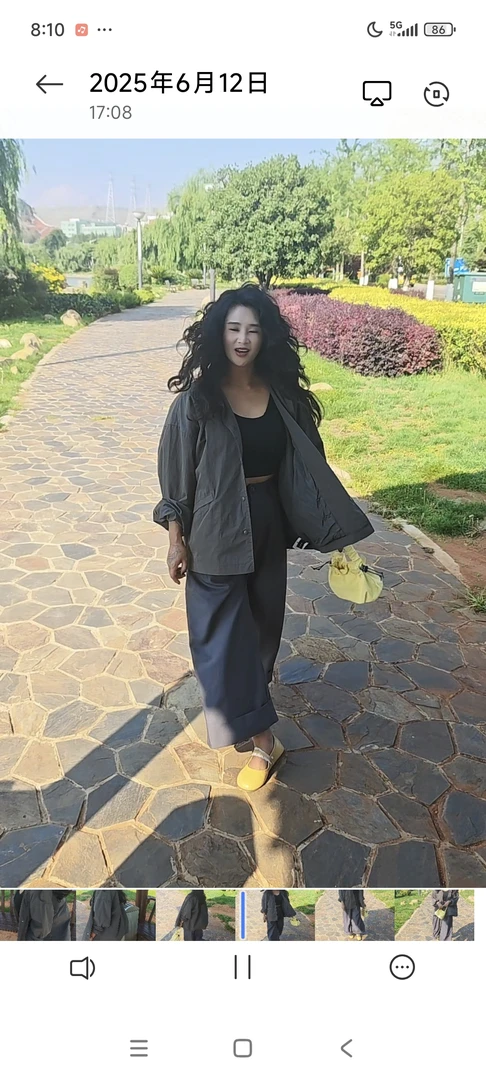 高腰大翻边慵懒松弛感宽松阔腿拖地西装裤女休闲秋季