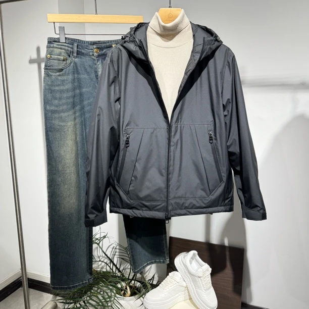 SANFOTO男士（5518）秋冬轻户外防风防水连帽羽绒服