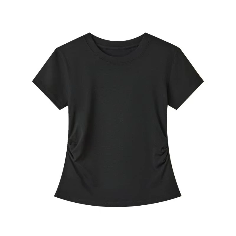 【思雅】收腰圆领短袖