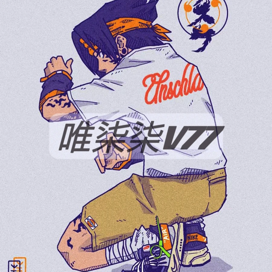 【吐司KT七分裤】V77新款贴布刺绣松紧腰男女同款