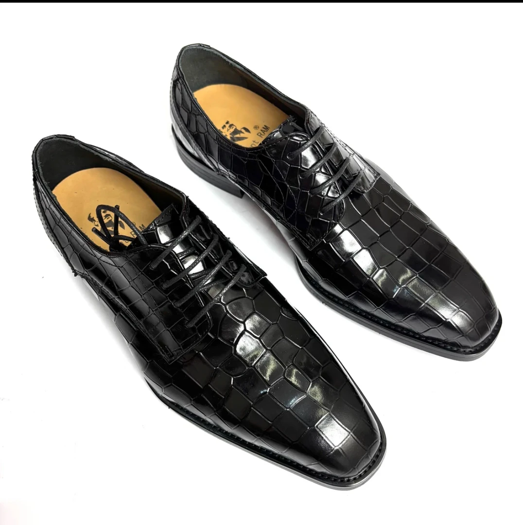 鳄鱼琴底固特异德比正装皮鞋SP-06