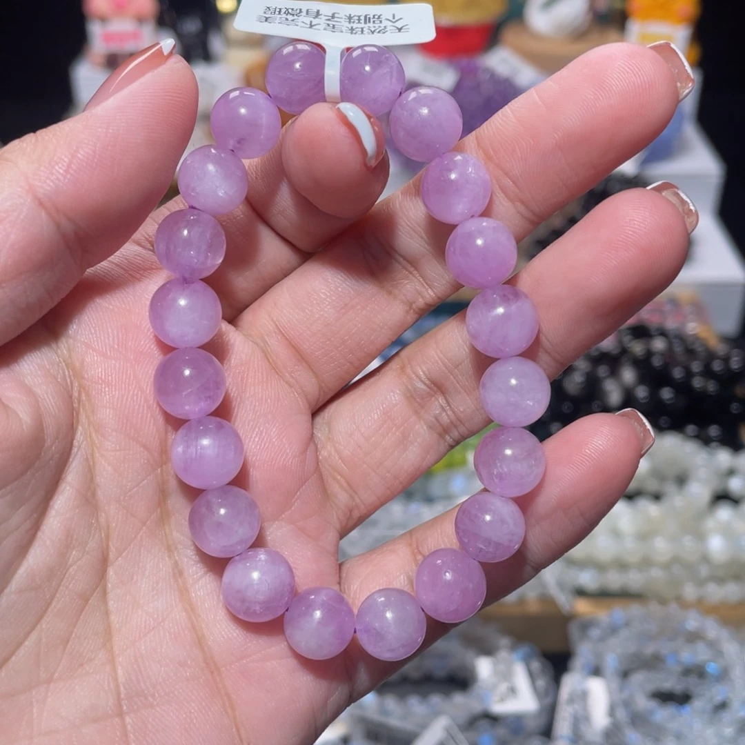 锂辉石手链未镶嵌紫锂辉手链9.5mm