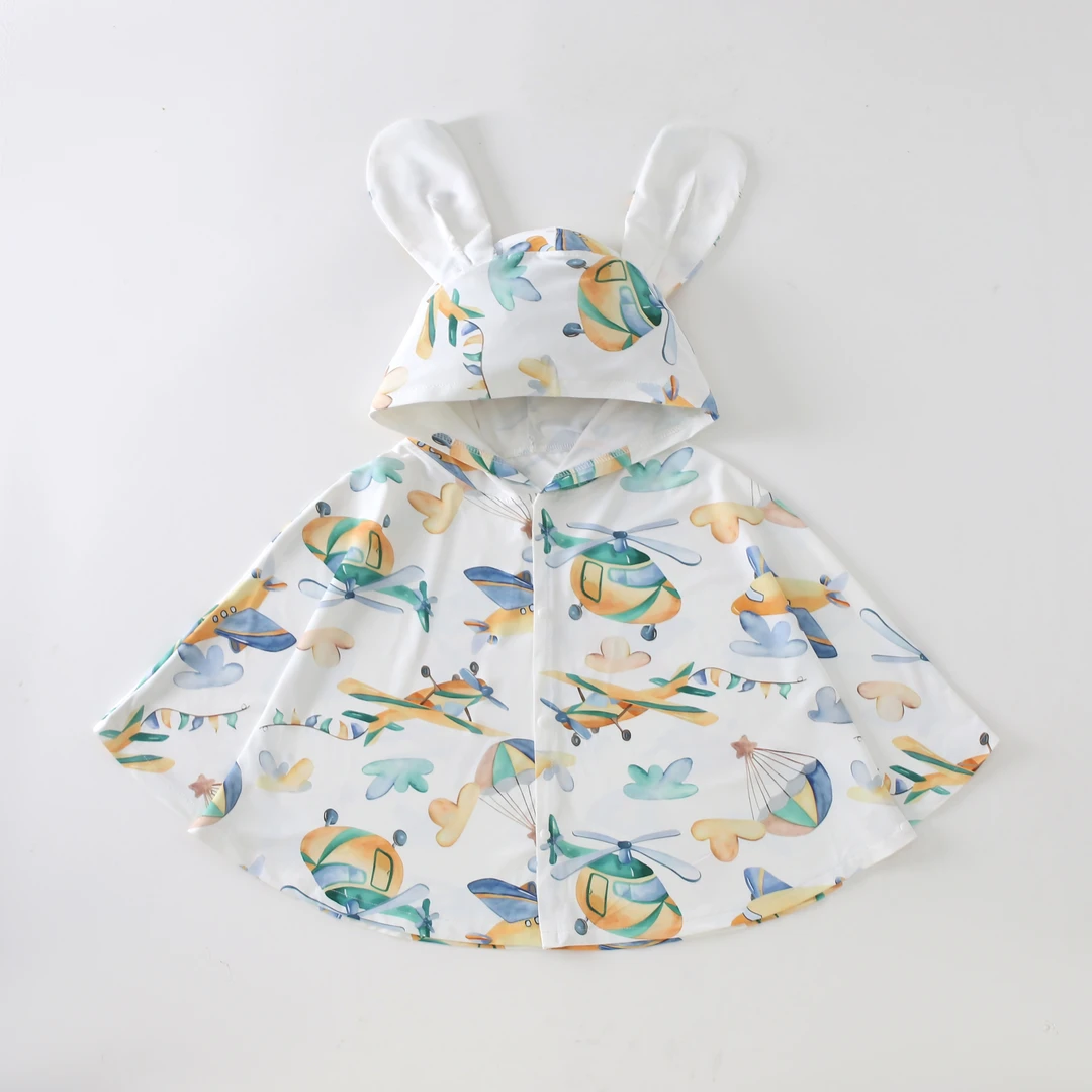 小猪家夏季速干衣防晒衣带防晒50披风连帽斗篷婴儿宝宝小童