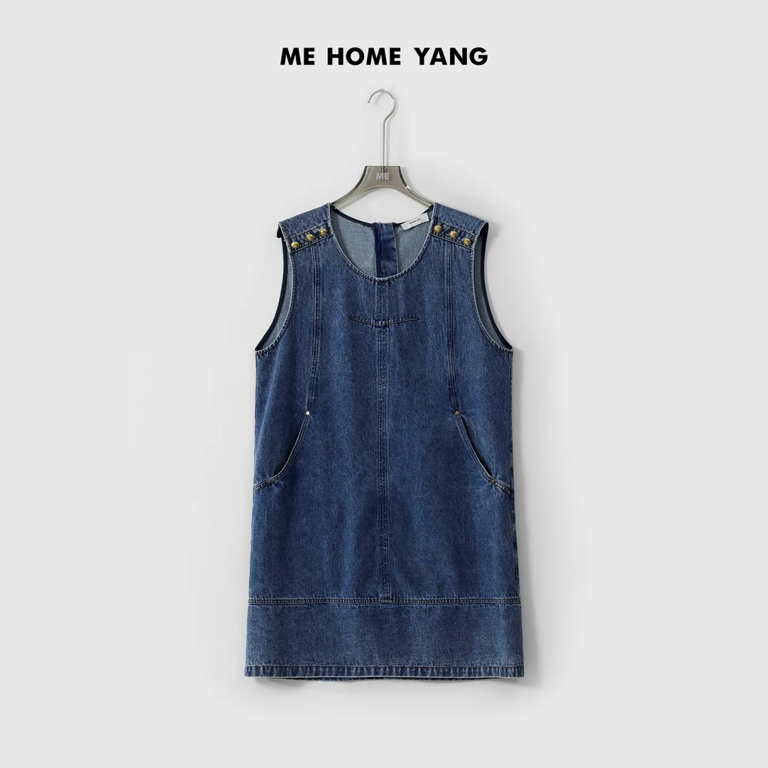 ME【古巴背心裙】棉莱赛尔混纺时尚百搭宽松无袖连衣裙MESS0070