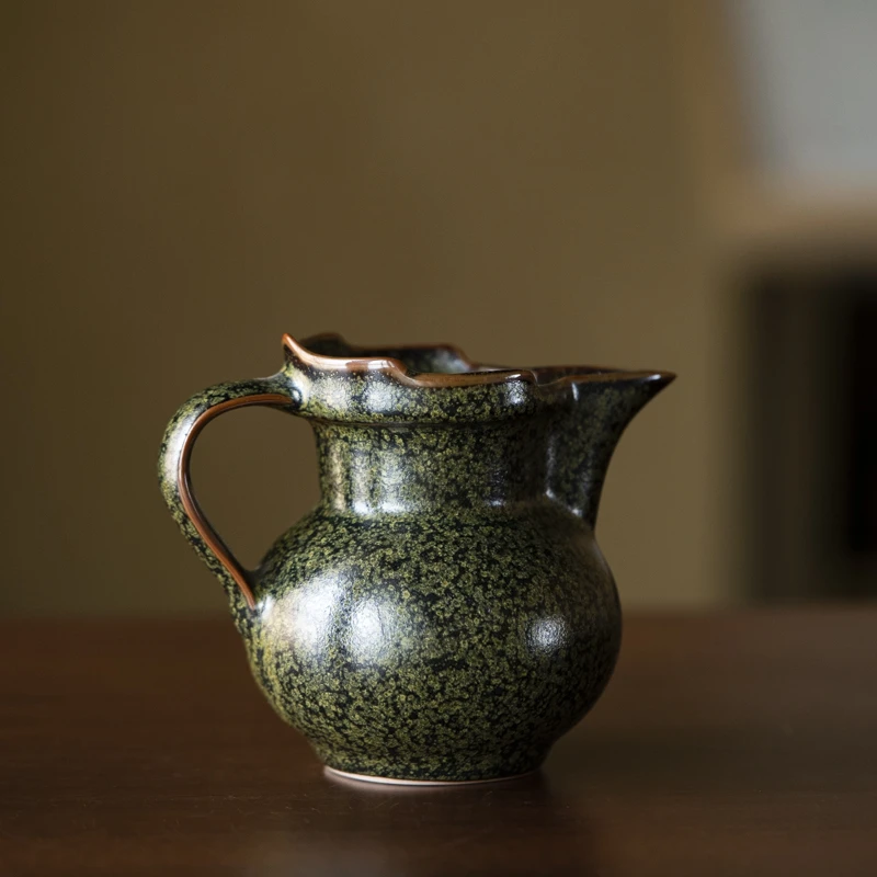 公道杯茶叶末执壶公道杯陶瓷茶道配件（X8910）