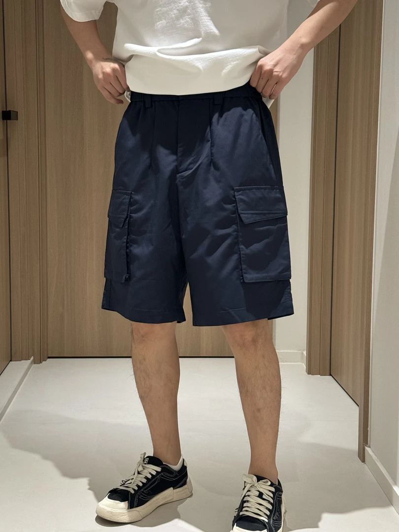 2025新款高端短裤男士舒适时尚百搭夏季透气宽松立体裁剪短裤纯色