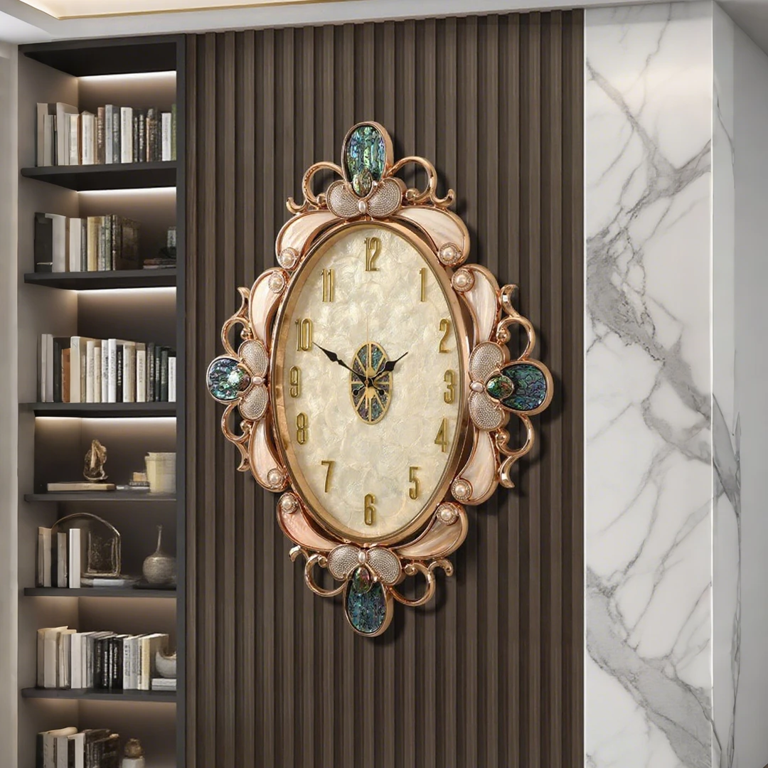 轻奢挂钟现代高档创意钟表客厅静音装饰时钟艺术石英钟大气挂墙表