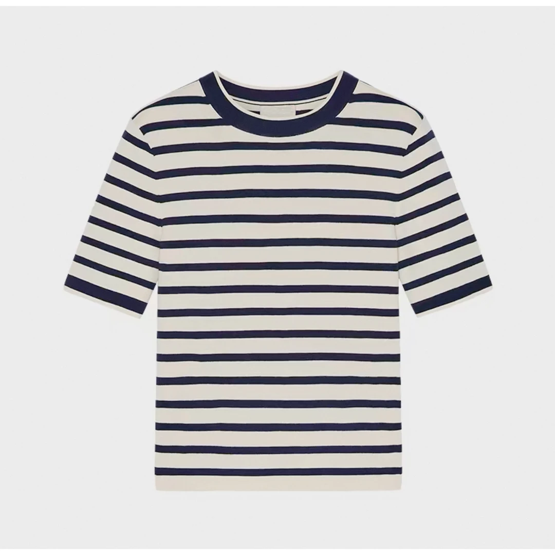 2025新款短袖女宽松薄款透气拼色条纹半袖t恤上衣