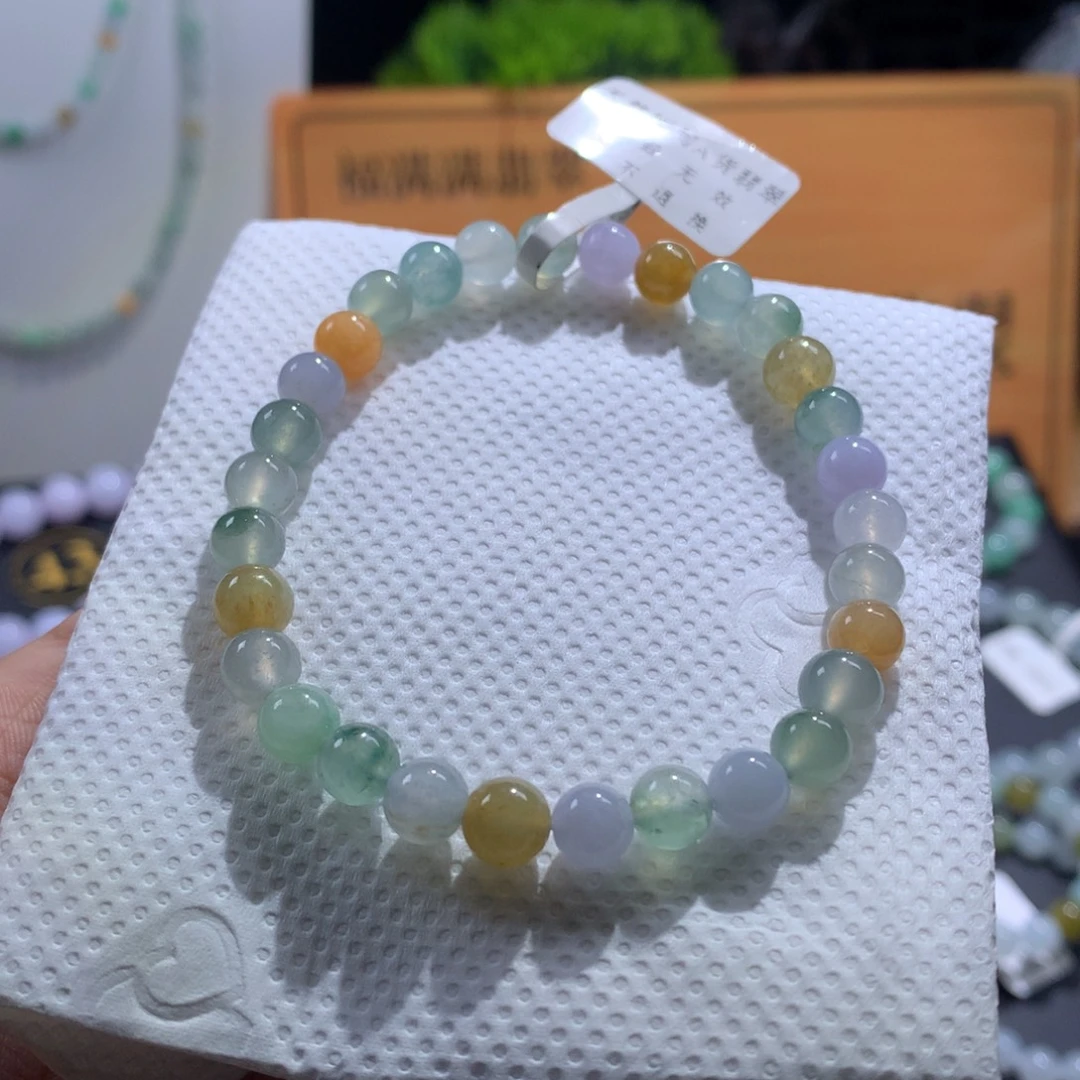 翡翠未镶嵌手链卡6.5