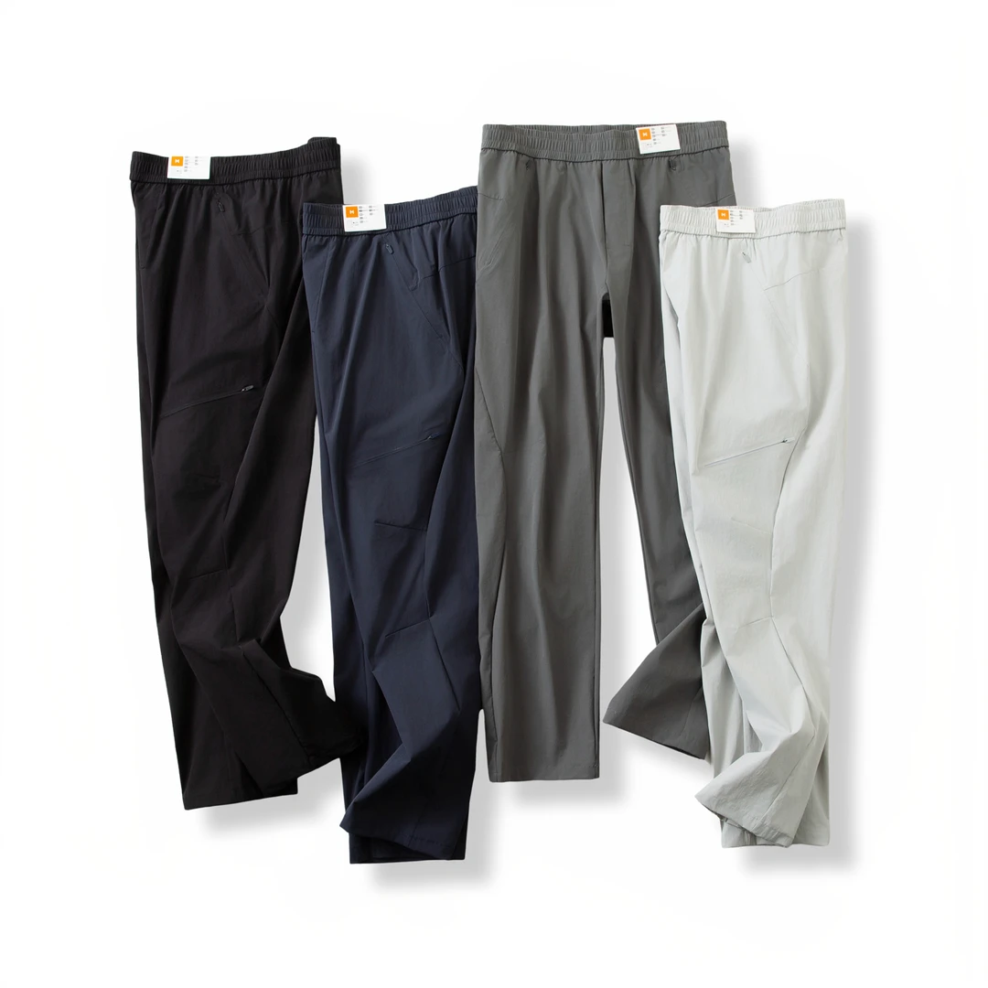 薄款纯色休闲裤透气冲锋裤长裤运动水洗夏季户外2159