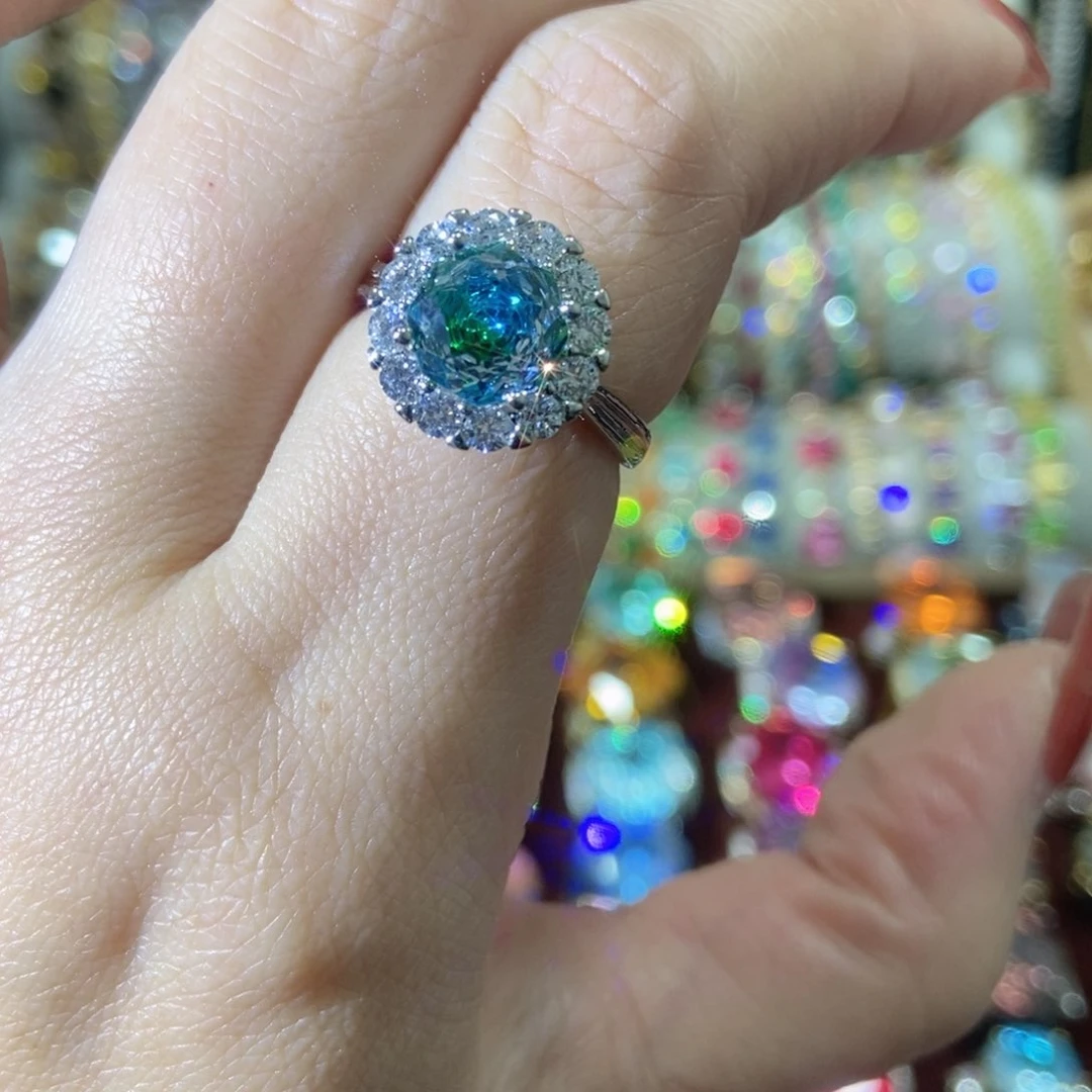 66锆石（处理）戒指