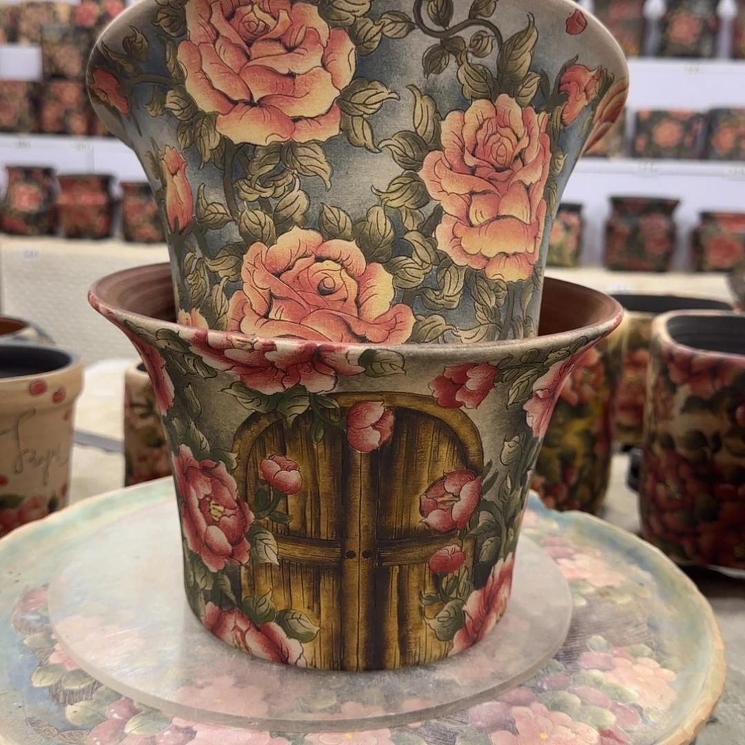 戒***你紫砂花盆精品多肉手绘花盆