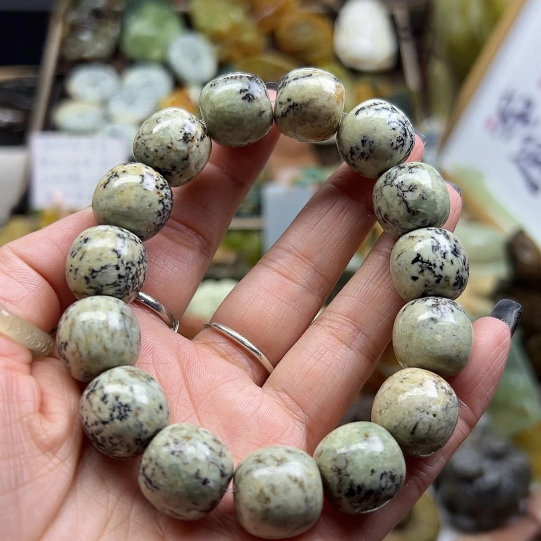 颈饰未镶嵌岫岩河磨玉（透闪石质玉）河磨玉手链卡16