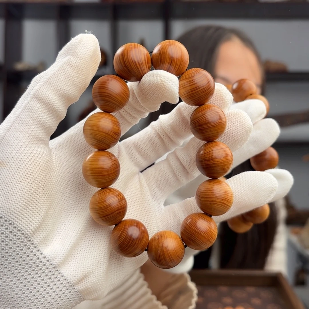 手串/手链柏木（崖柏） 红油蚕丝纹1.8骨料药香35.7下播福利