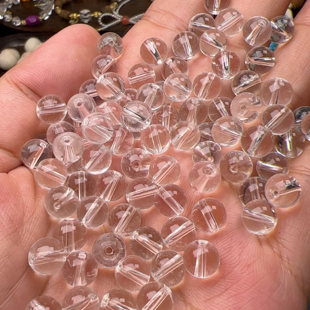 水晶珠宝半成品未镶嵌8mm发10个