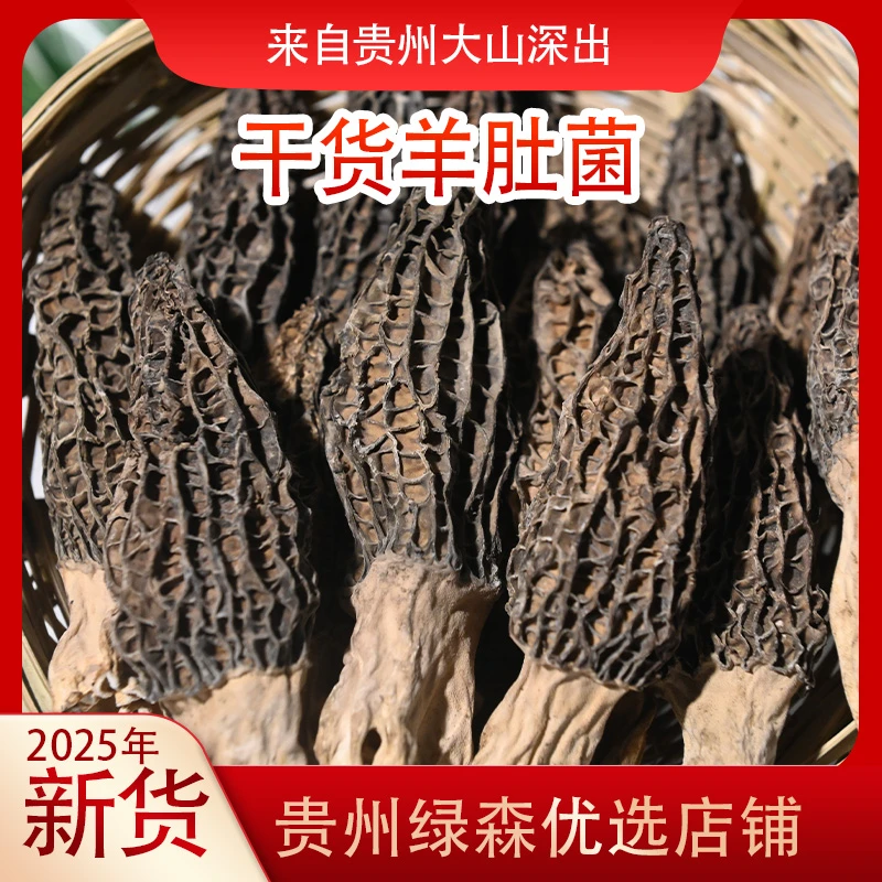 【林下原生态羊肚菌】干货烘干羊肚菌干干蘑菇50g净重发货无