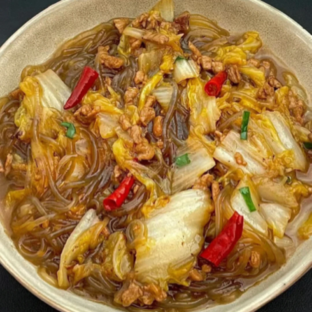 白菜肉沫粉条500克方便菜