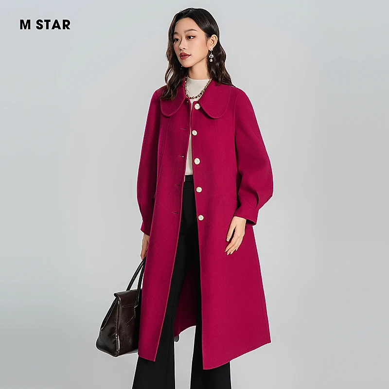 【小花专属】冬季新款长款双面呢大衣外套羊毛女士 SFEG144124