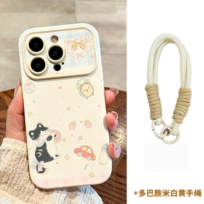 【苹果/华为/荣耀/OPPO/vivo小米】毛球猫咪磨砂大视窗防摔手机壳