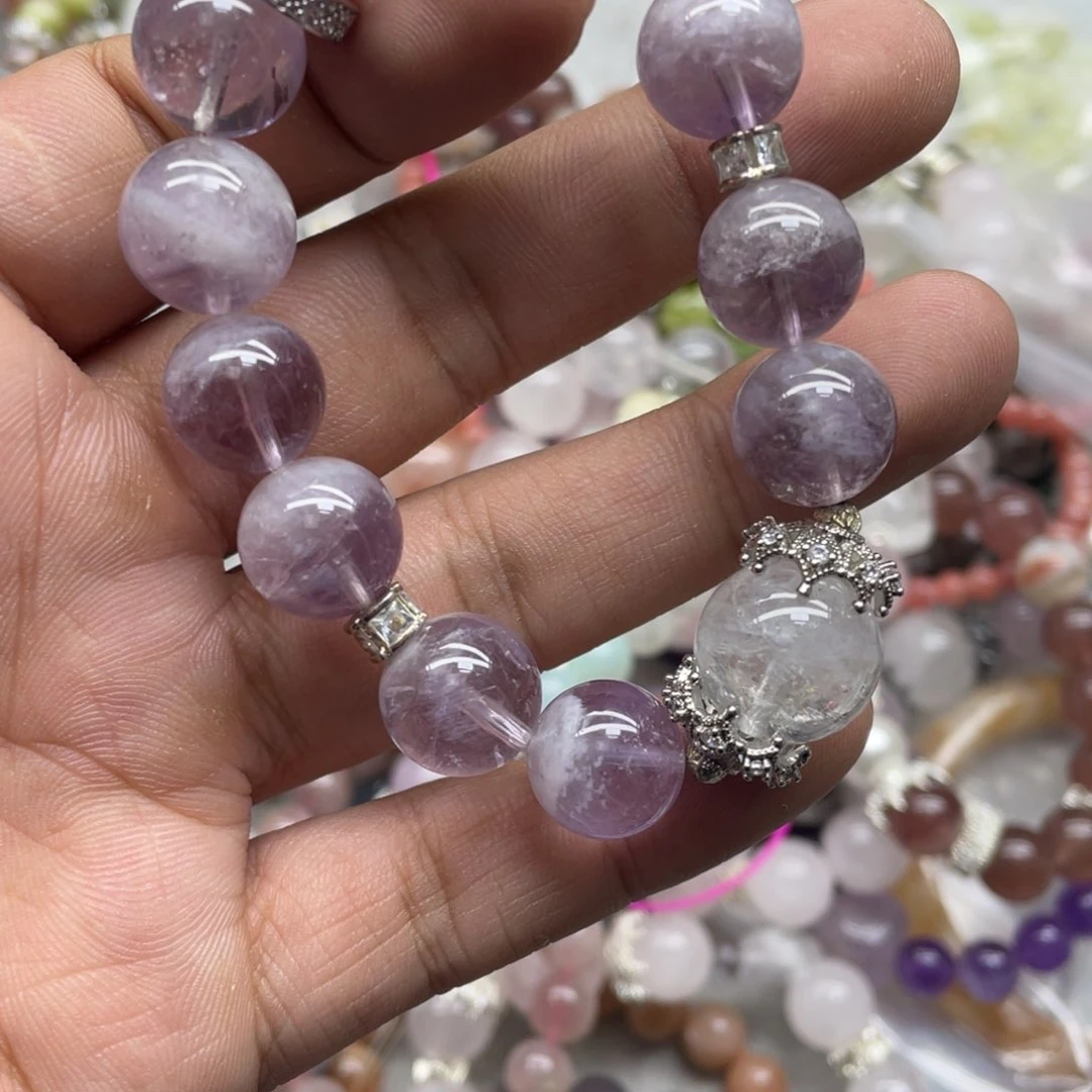 银S800镀金镶嵌颈饰紫晶