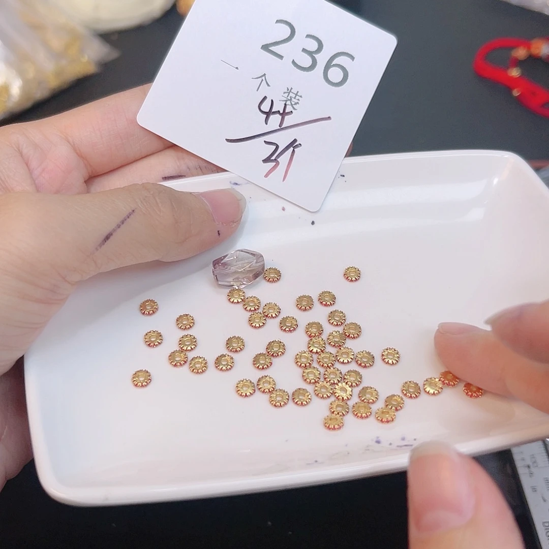 紫晶珠宝半成品银S925镀金镶嵌236