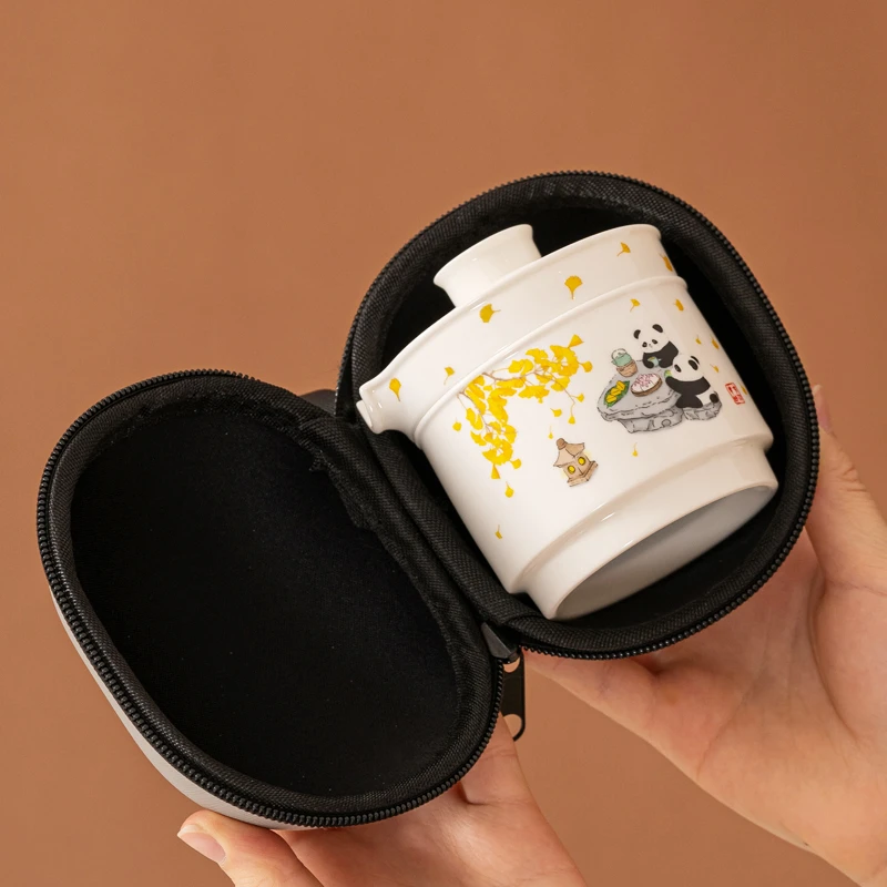 旅行功夫茶具套装便携包式户外露营男女士单人泡茶壶快客一壶一杯