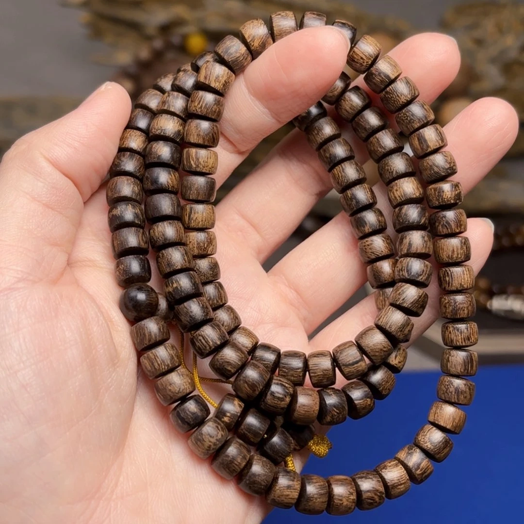 沉香手串越南富森红土瘤疤0.6×0.8×108