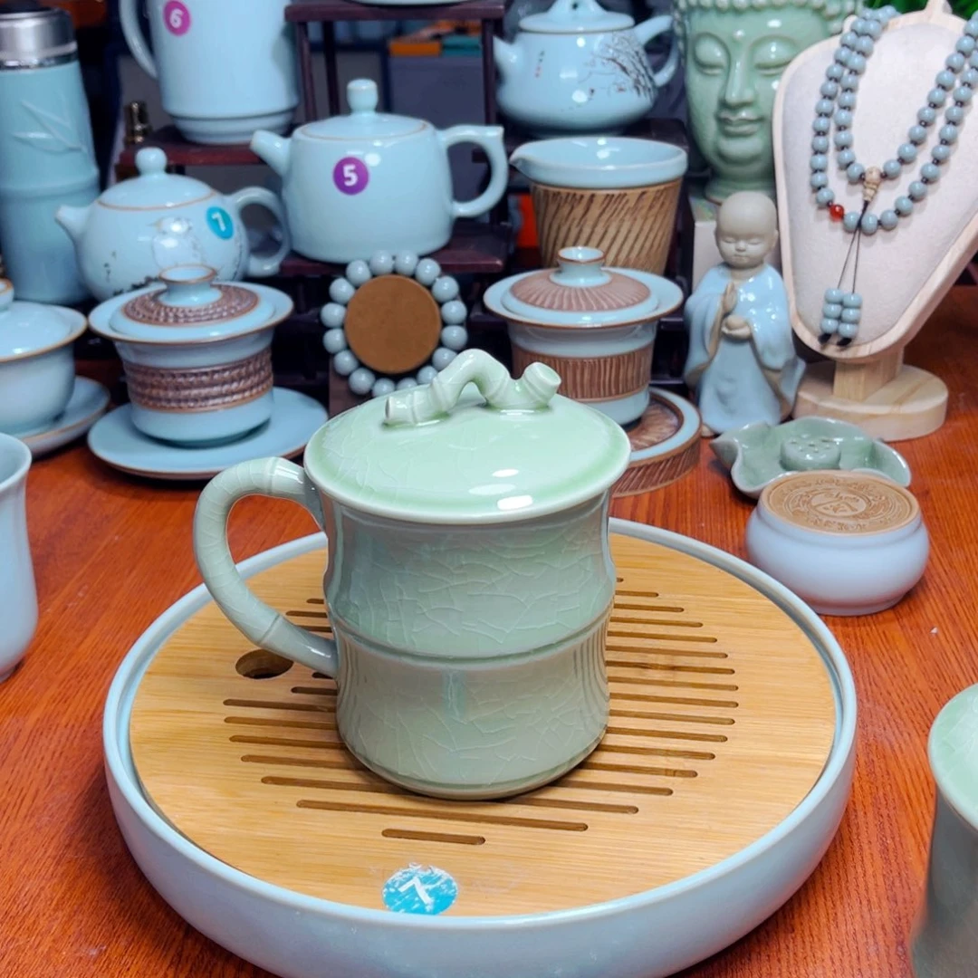 【闪购商品】汝州单壶，天青，盖碗，杯