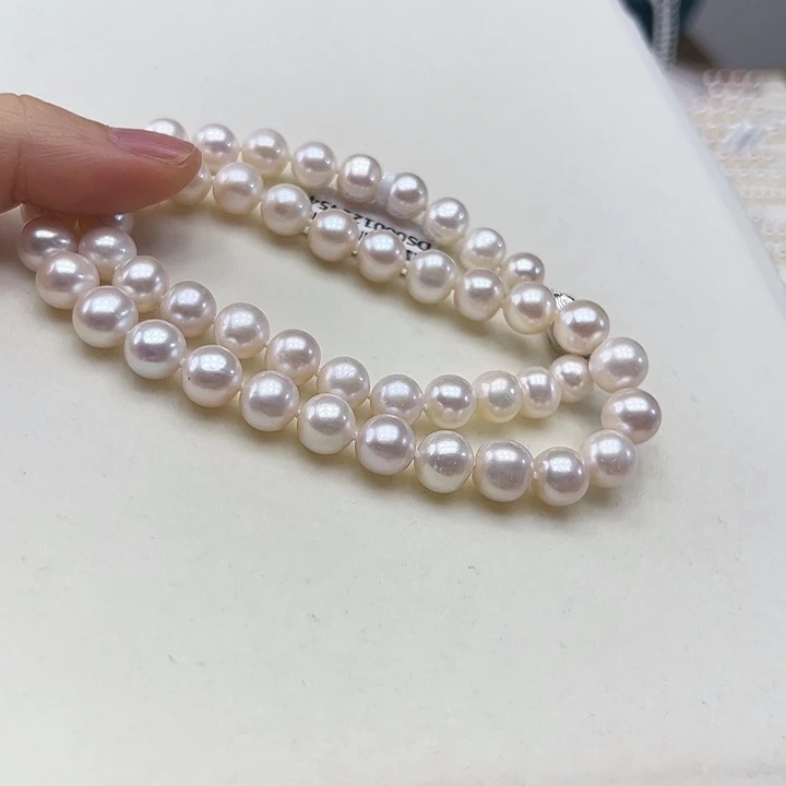 颈饰银S925镶嵌淡水珍珠➕9极光炫彩高品