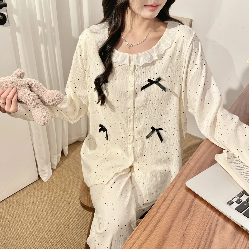 带胸垫超薄月子服产后夏季薄款宽松大码哺乳孕妇睡衣春秋空调房