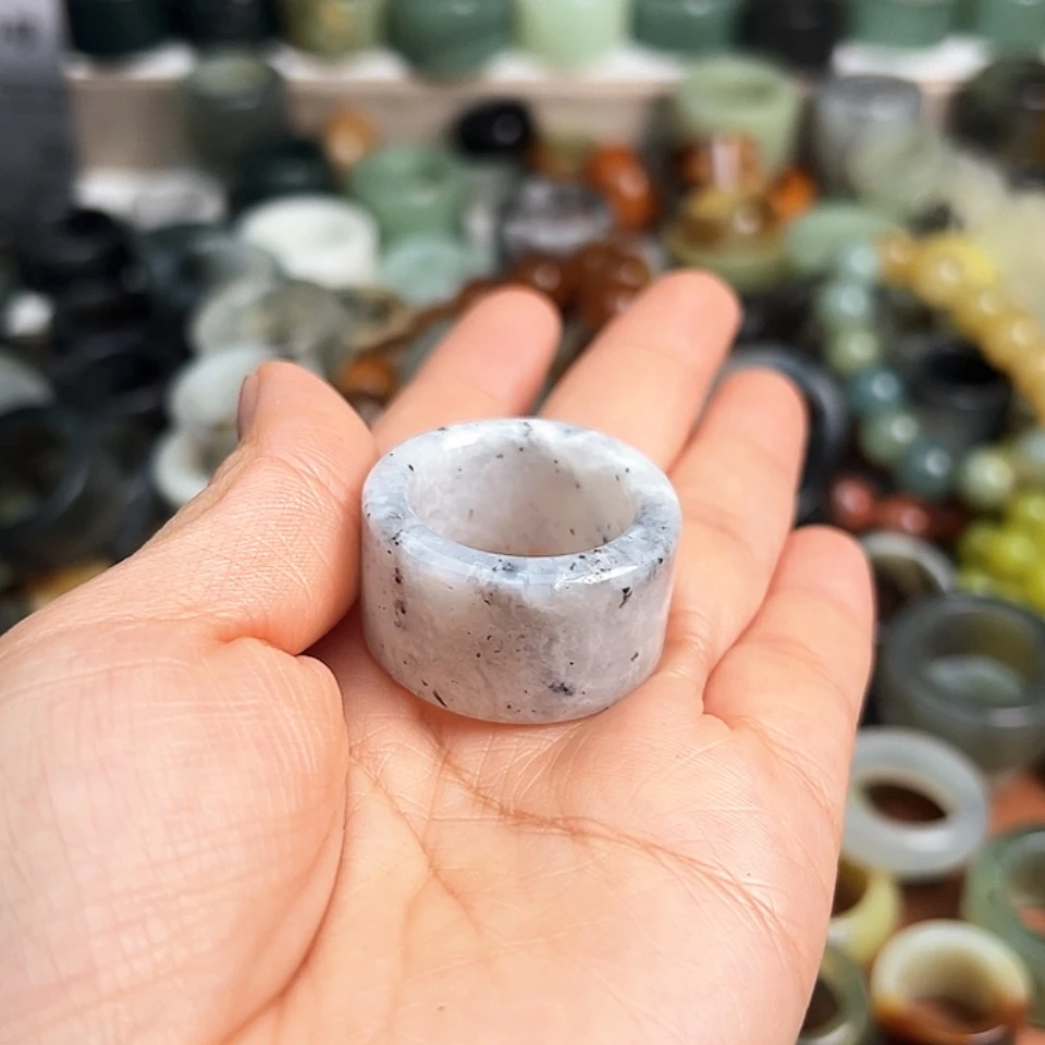 【闪购商品】合金蛇纹石玉戒指