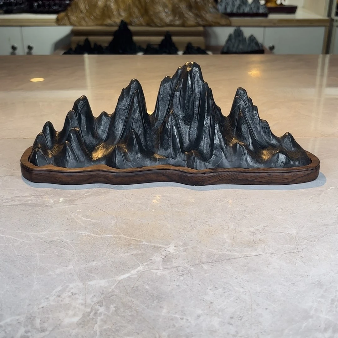 用***山灵璧石手工雕刻奇石摆件