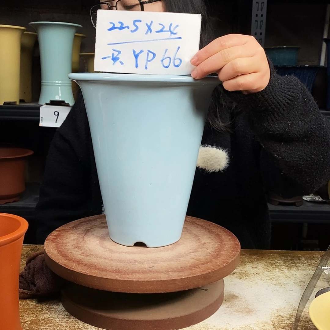 紫砂一只花盆货号YP66