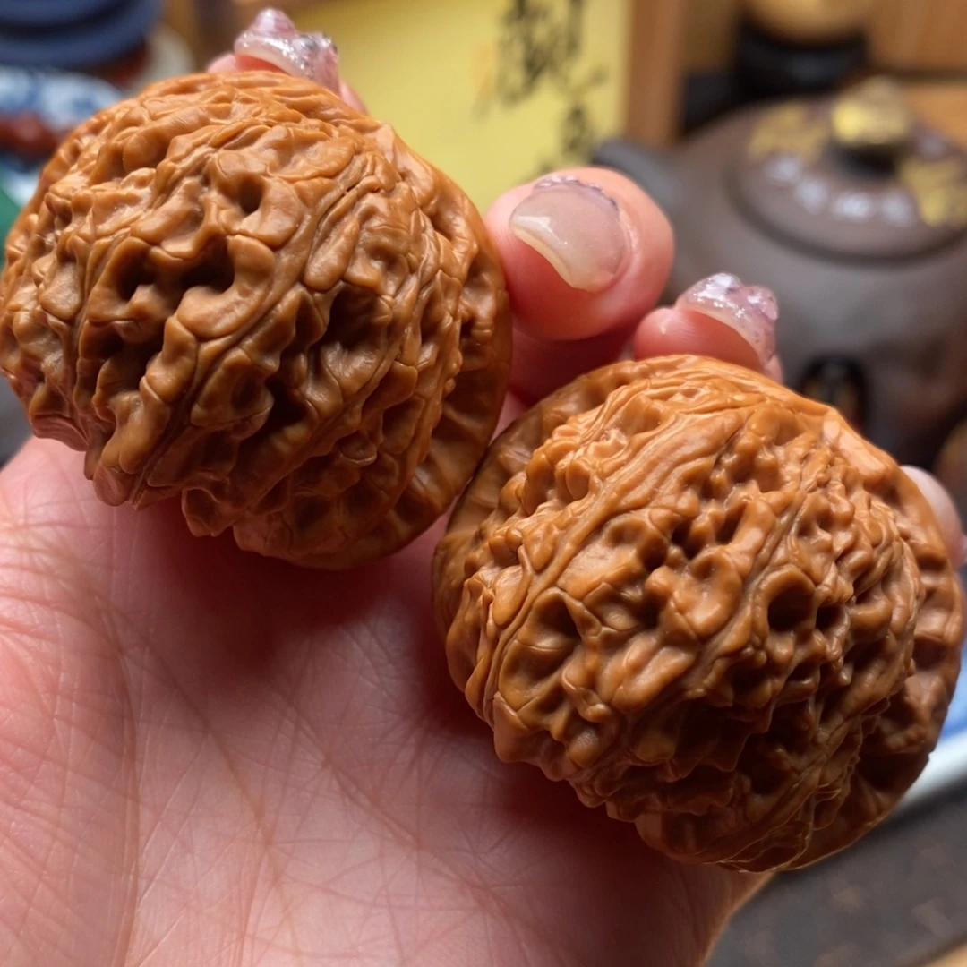 把件文玩核桃43尺寸白狮子