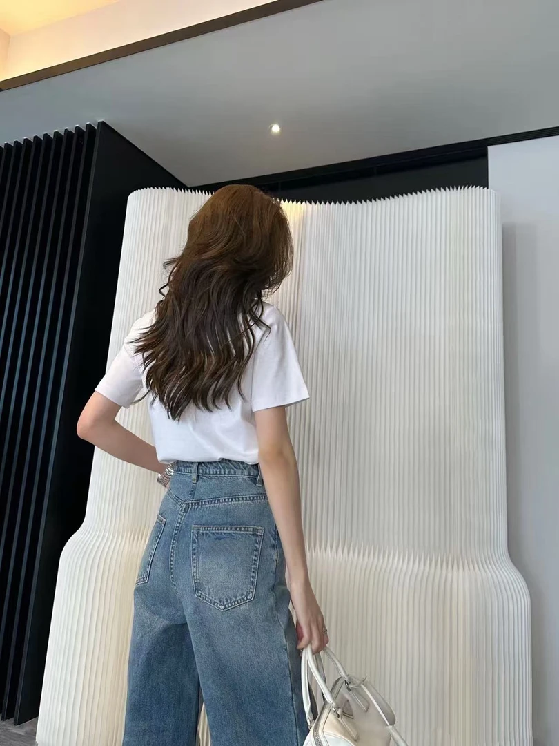 B8052-胖达宽松休闲牛仔裤