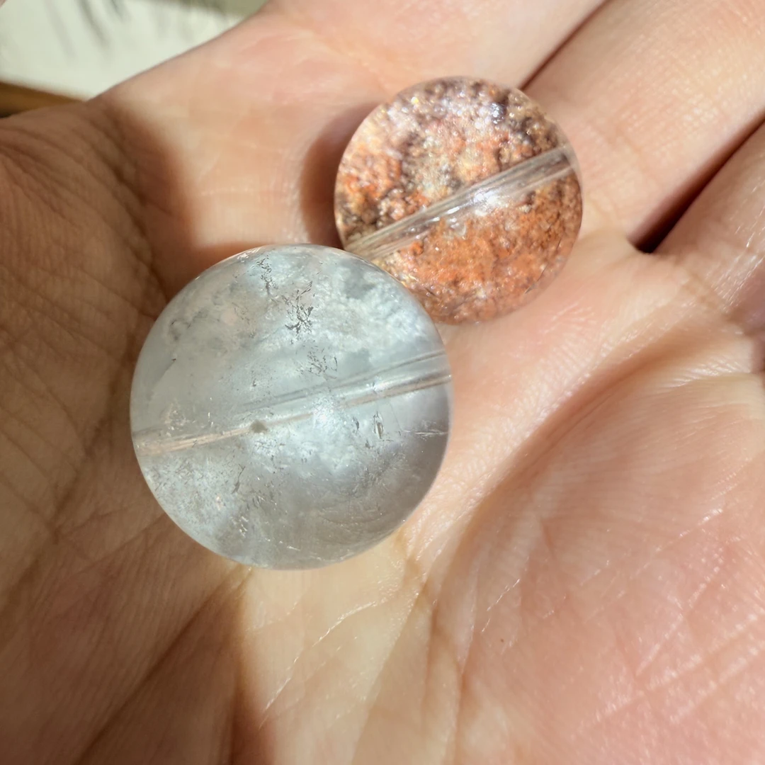 天然水晶 蓝兔毛水晶 幽灵水晶